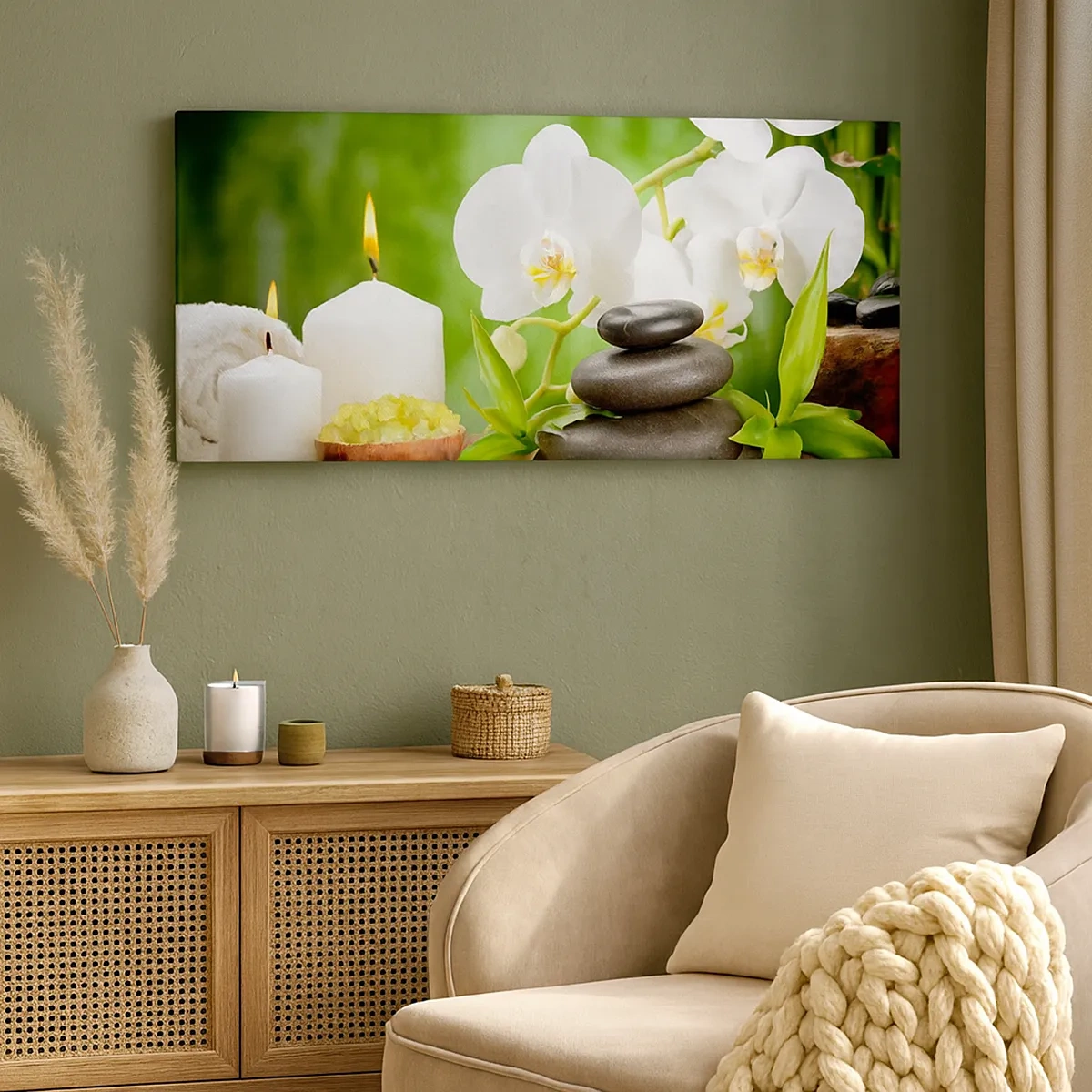 Impression sur toile - Image sur toile - Doux, floral, toucher délicat - 30x30 cm