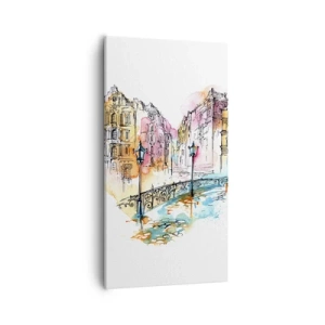 Impression sur toile - Image sur toile - Le coeur de la ville - 55x100 cm