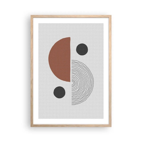 Affiche dans un chêne clair - Poster - Perfection de la roue - 50x70 cm