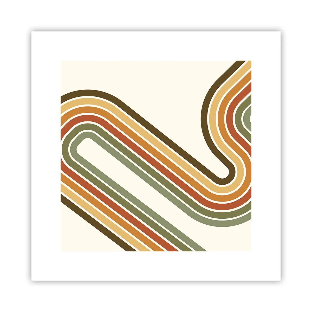 Affiche - Poster - En zig zag vers le but - 30x30 cm