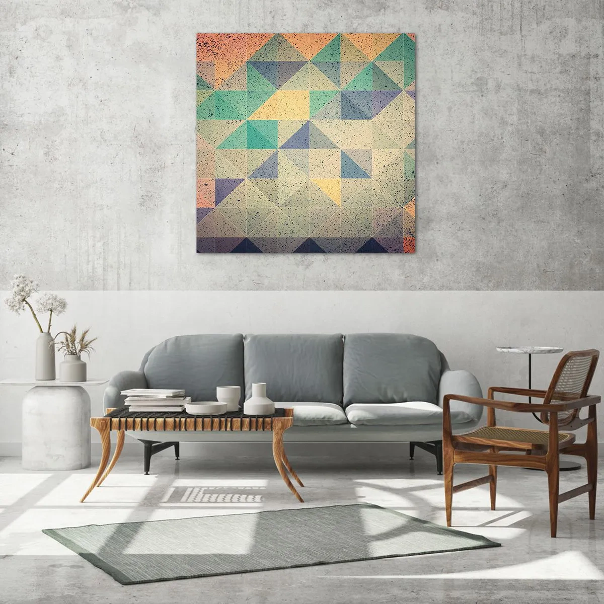 Impression sur verre - Image sur verre - République des triangles - 40x40 cm