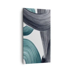 Impression sur toile - Image sur toile - Sentiers émeraude et noirs - 55x100 cm