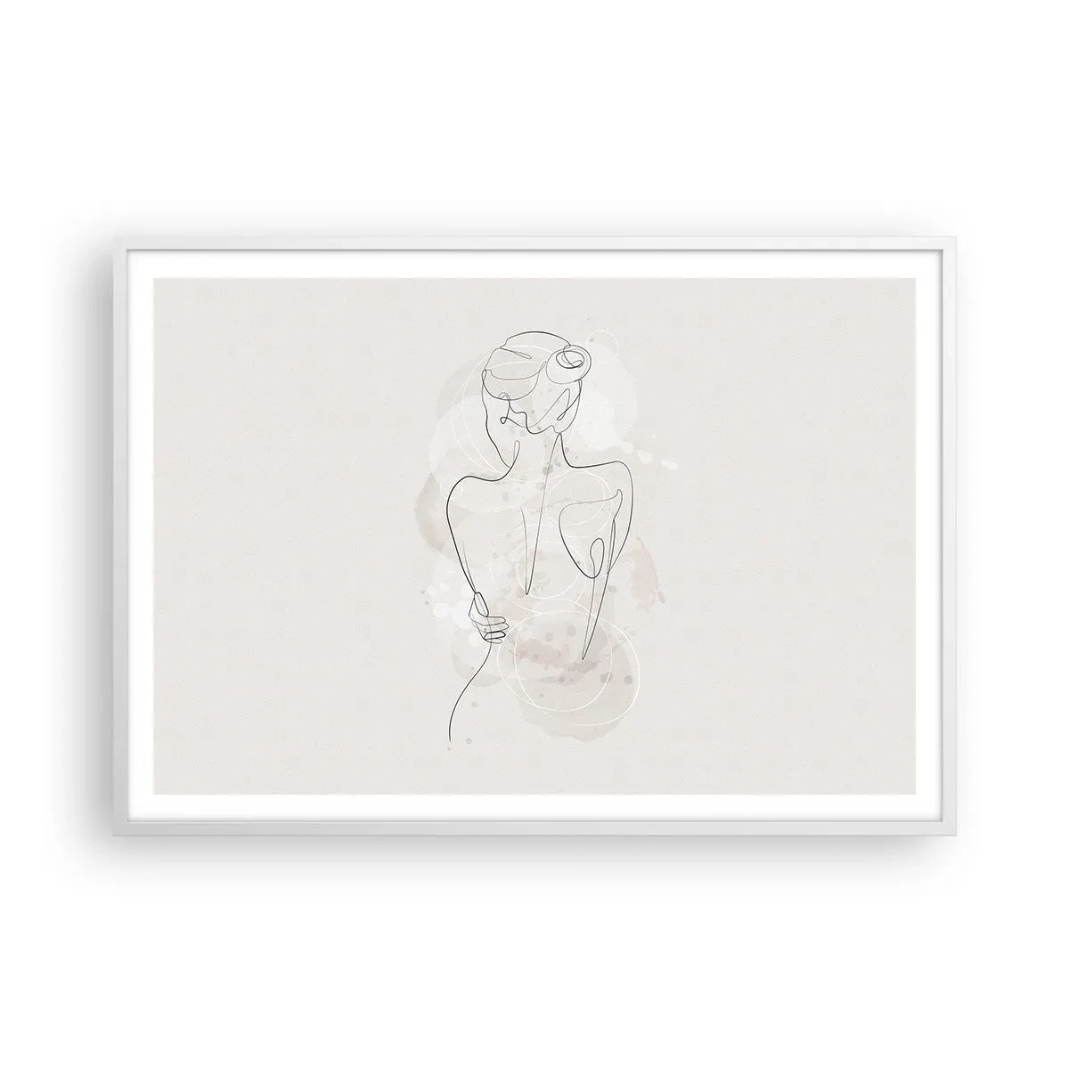 Affiche dans un cadre blanc - Poster - Comme un instrument sensible - 100x70 cm