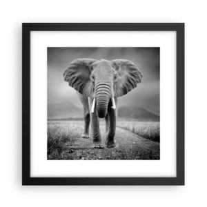 Affiche dans un cadre noir - Poster - Les hôtes vous saluent - 30x30 cm