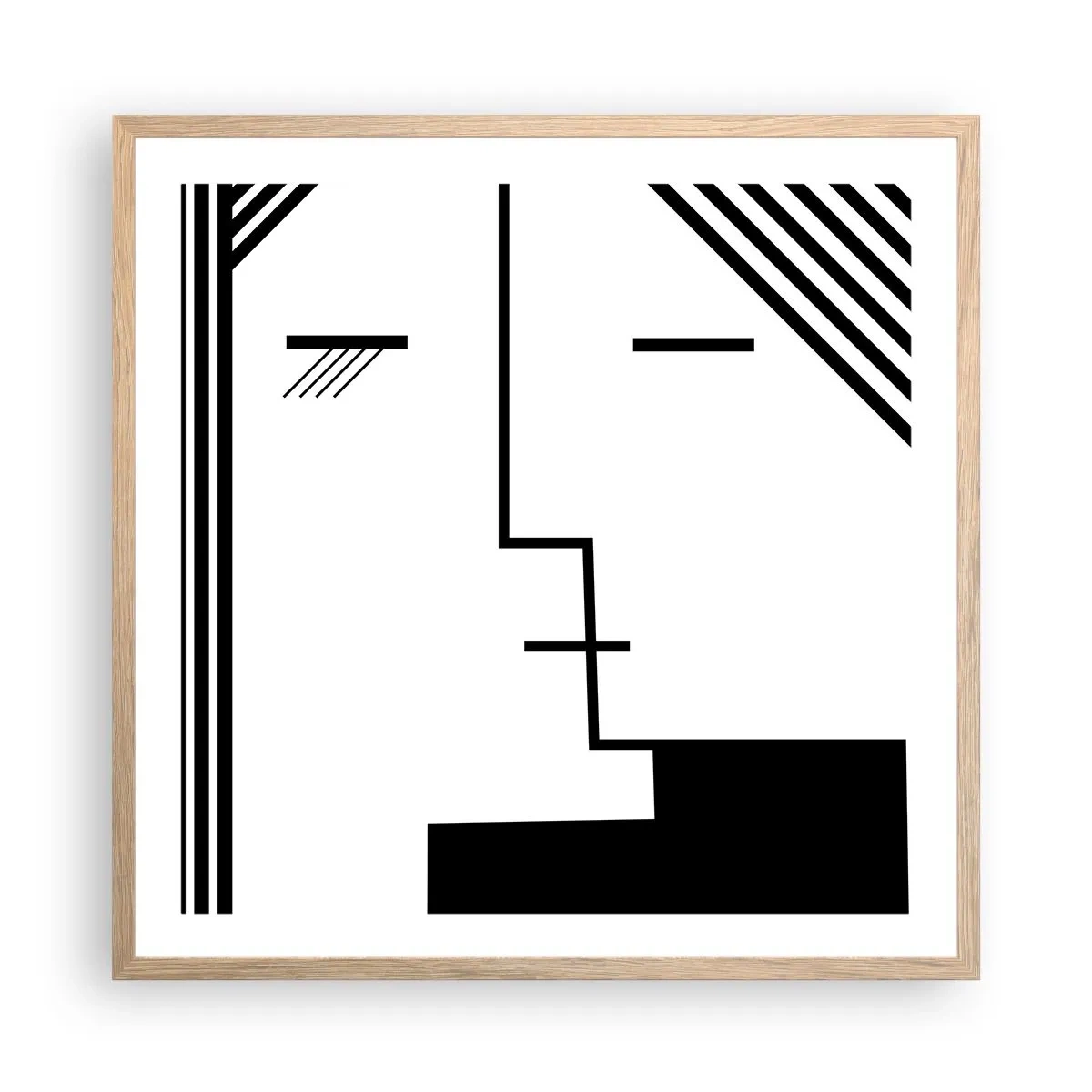 Affiche dans un chêne clair - Poster - Juste un baiser - 60x60 cm