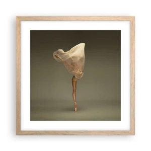 Affiche dans un chêne clair - Poster - Il va bientôt s'envoler - 40x40 cm