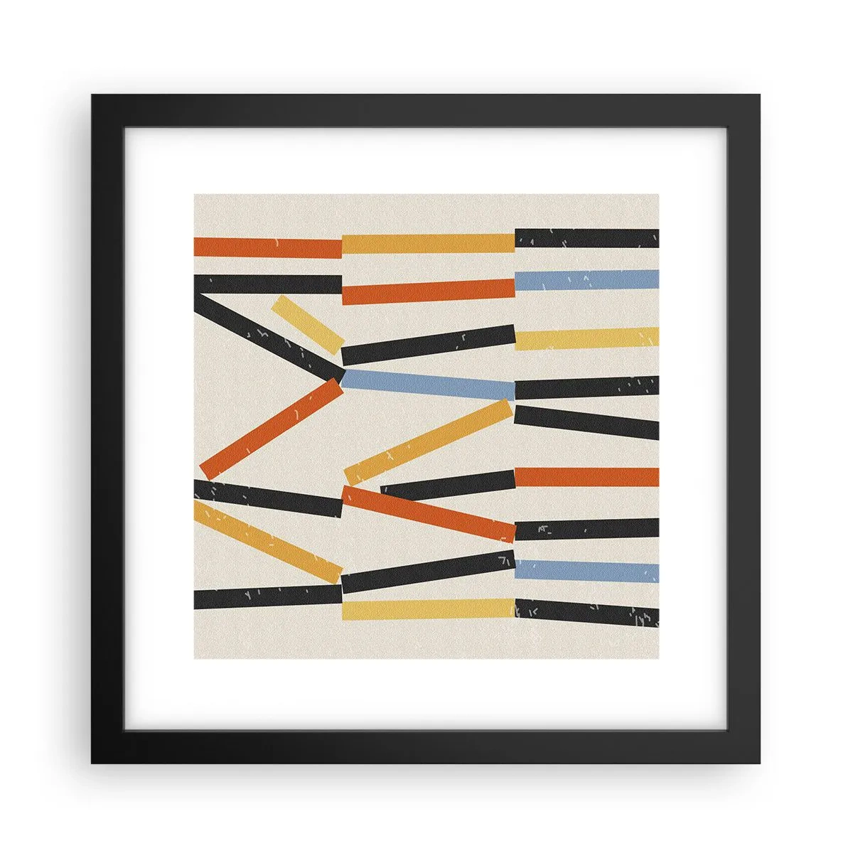 Affiche dans un cadre noir - Poster - Composition de niveaux - 30x30 cm