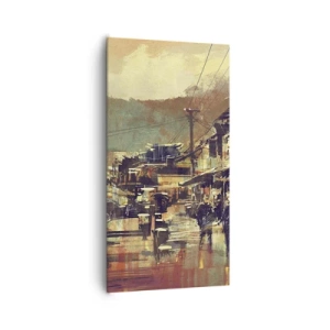 Impression sur toile - Image sur toile - La vie comme une richesse de gris - 65x120 cm