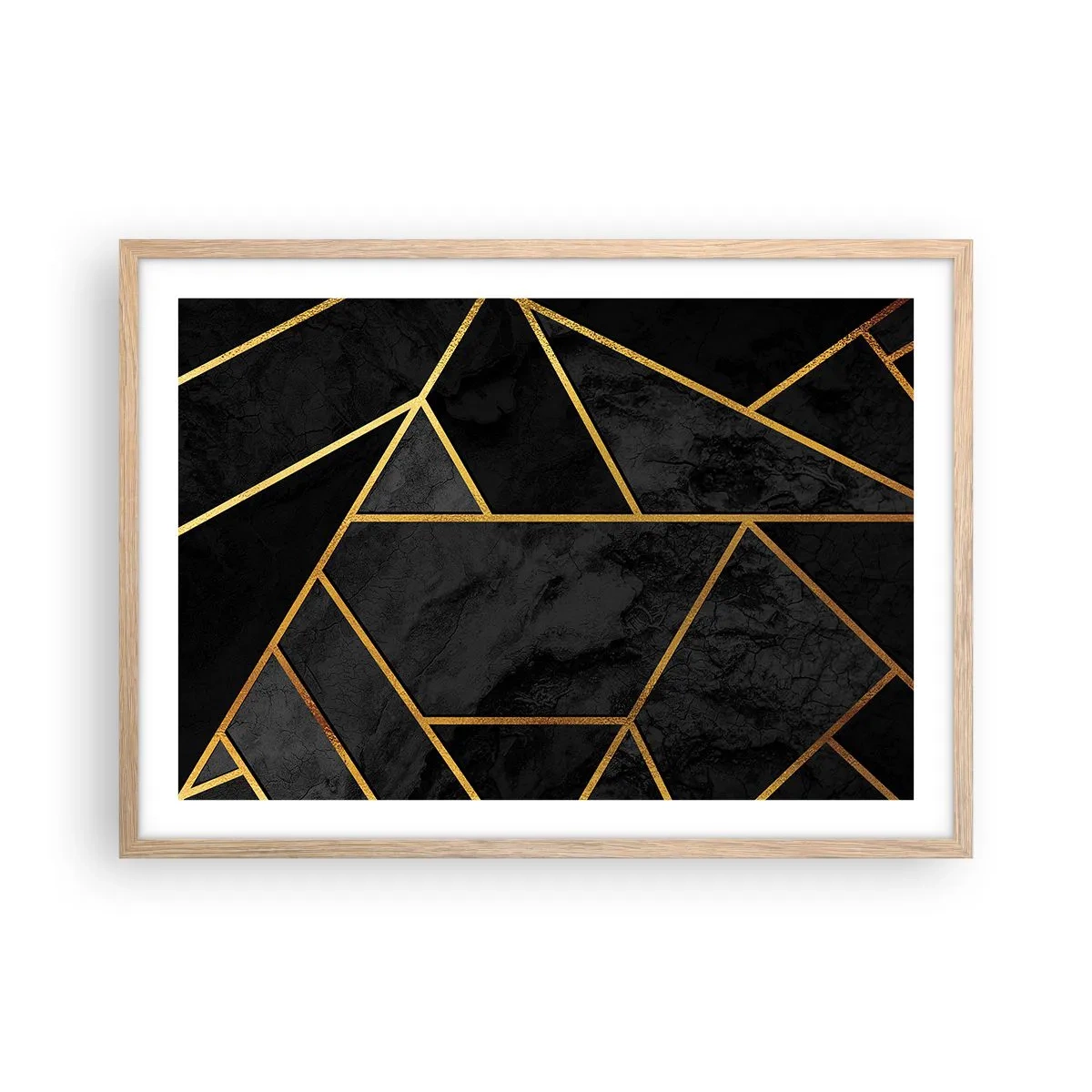 Affiche dans un chêne clair - Poster - Obscurité et éclat - 70x50 cm