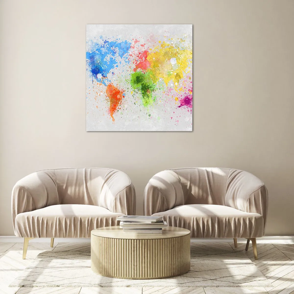 Impression sur verre - Image sur verre - Toutes les couleurs du monde - 60x60 cm