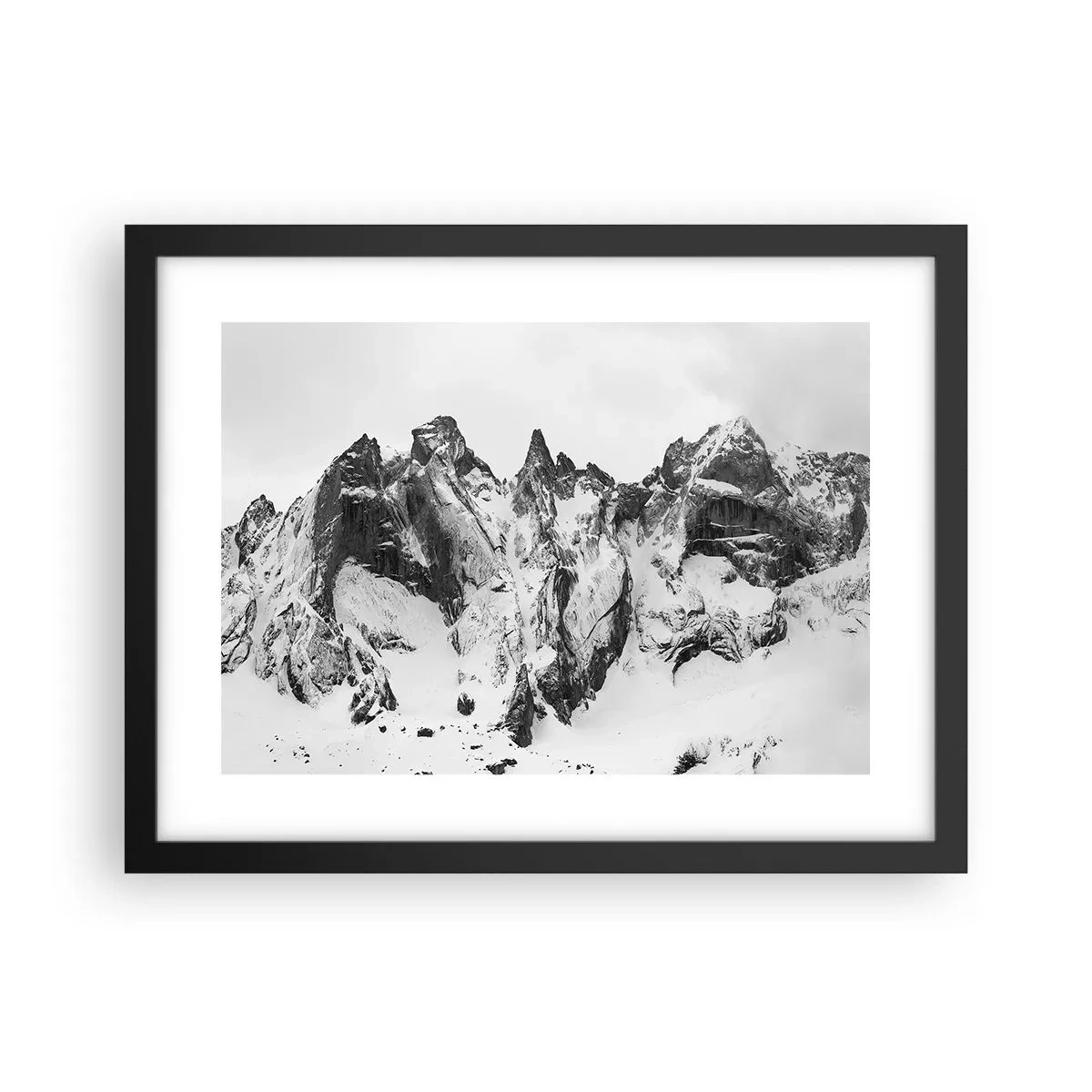 Affiche dans un cadre noir - Poster - Crête dangereuse de granit - 40x30 cm