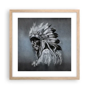 Affiche dans un chêne clair - Poster - Retour aux sources - 40x40 cm