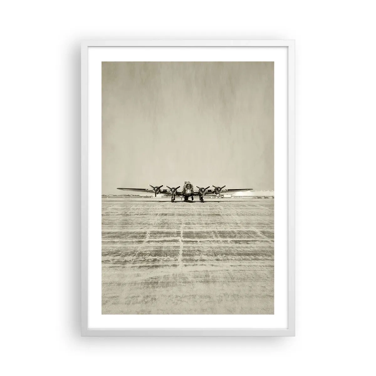 Affiche dans un cadre blanc - Poster - Toujours prêt! - 50x70 cm