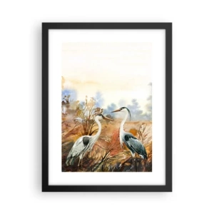 Affiche dans un cadre noir - Poster - Jusqu'où en automne ? - 30x40 cm