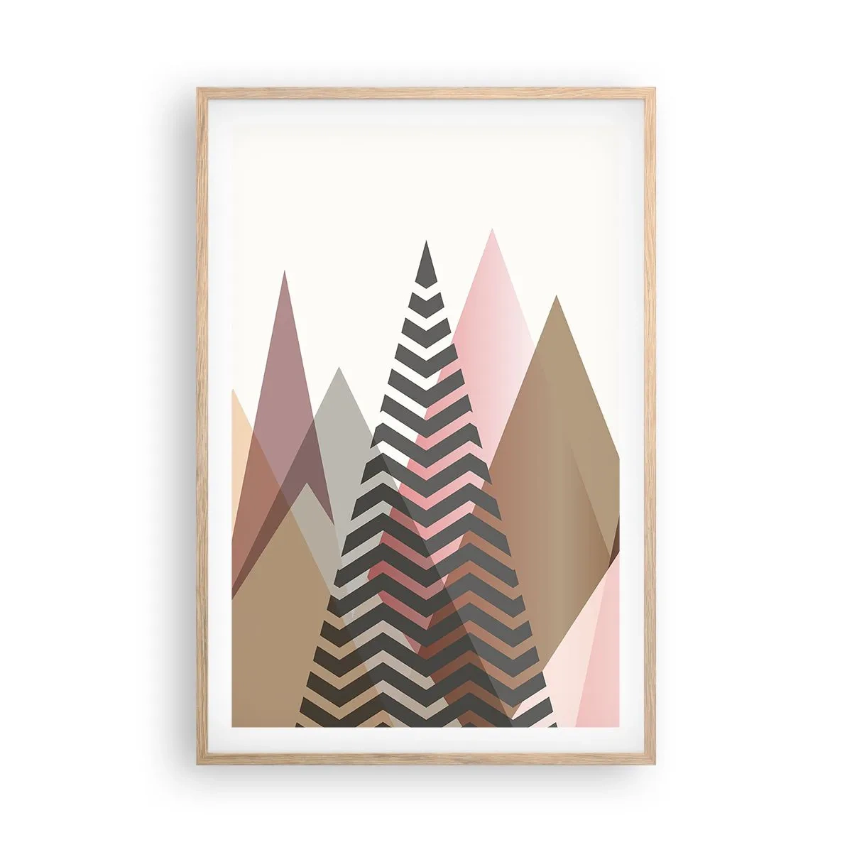 Affiche dans un chêne clair - Poster - Vue pyramidale - 61x91 cm
