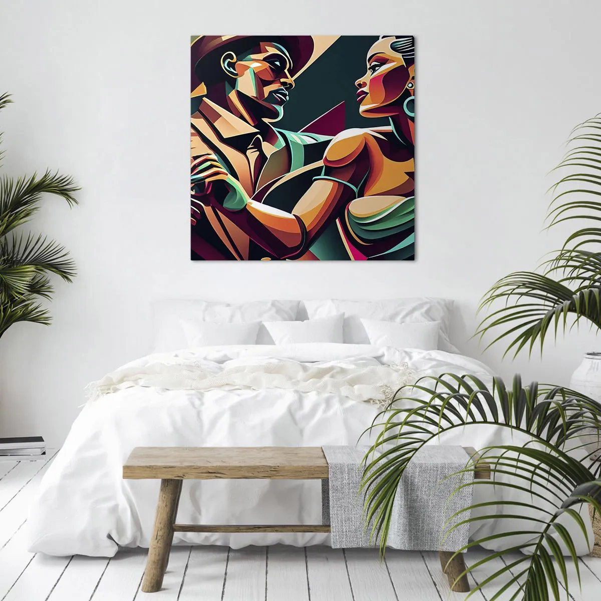 Impression sur toile - Image sur toile - Au rythme du coeur - 30x30 cm