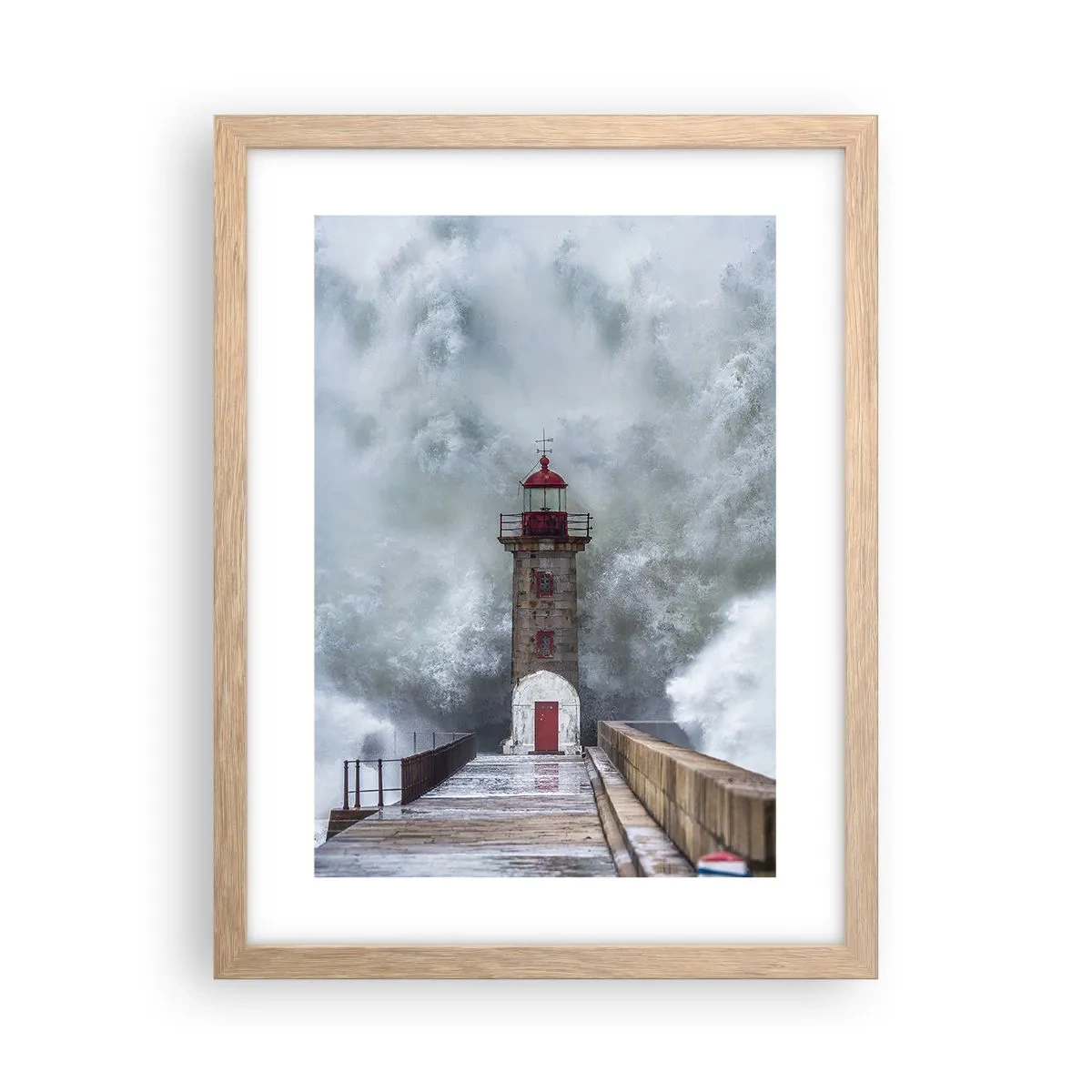 Affiche dans un chêne clair - Poster - Le rugissement des eaux, le bruit soufflera - 30x40 cm