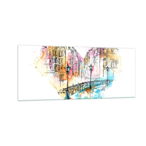 Impression sur verre - Image sur verre - Le coeur de la ville - 100x40 cm