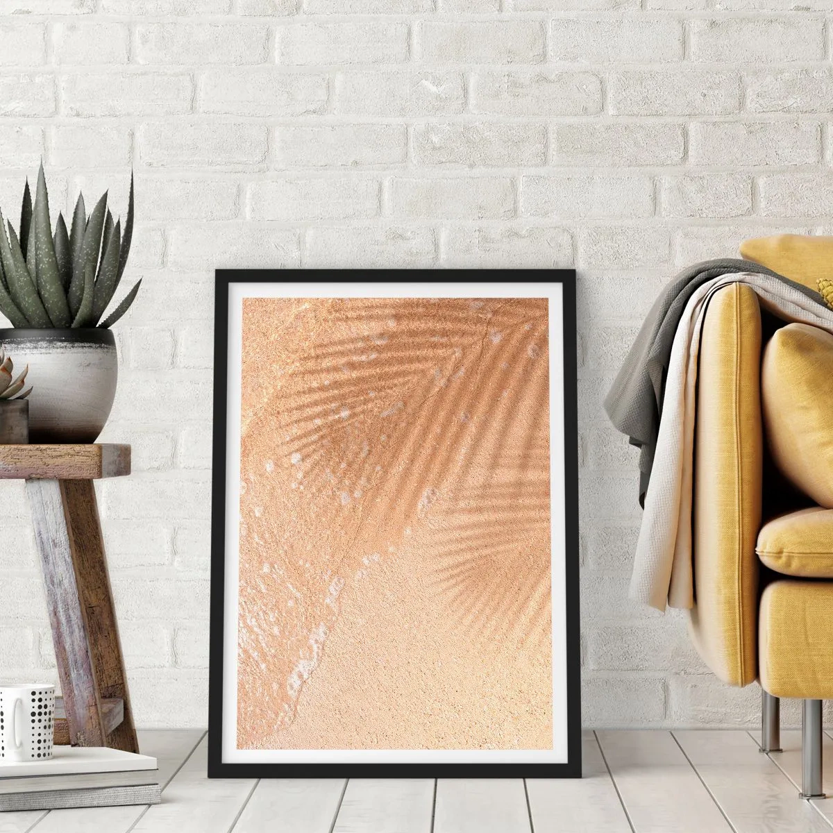 Affiche dans un cadre noir - Poster - Ombre d'un été chaud - 40x50 cm