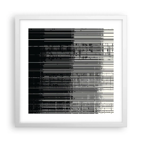 Affiche dans un cadre blanc - Poster - Ondes et vibrations - 40x40 cm