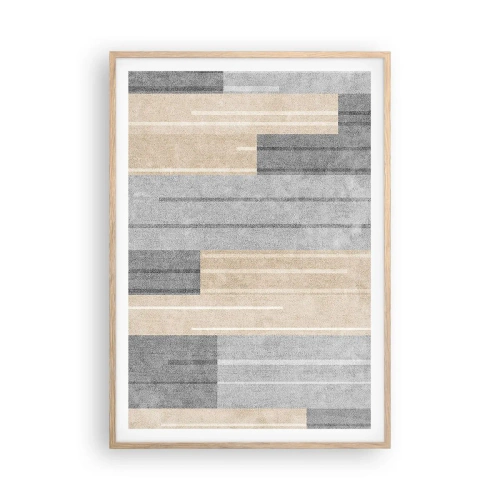 Affiche dans un chêne clair - Poster - Composition : se tenir droit - 70x100 cm