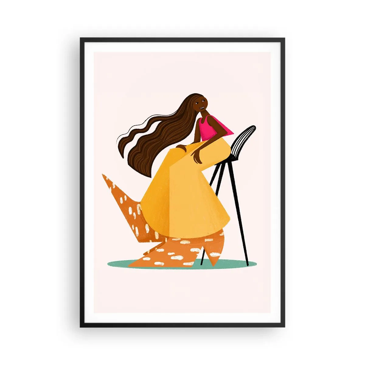 Affiche dans un cadre noir - Poster - La mode est aussi amusante - 70x100 cm