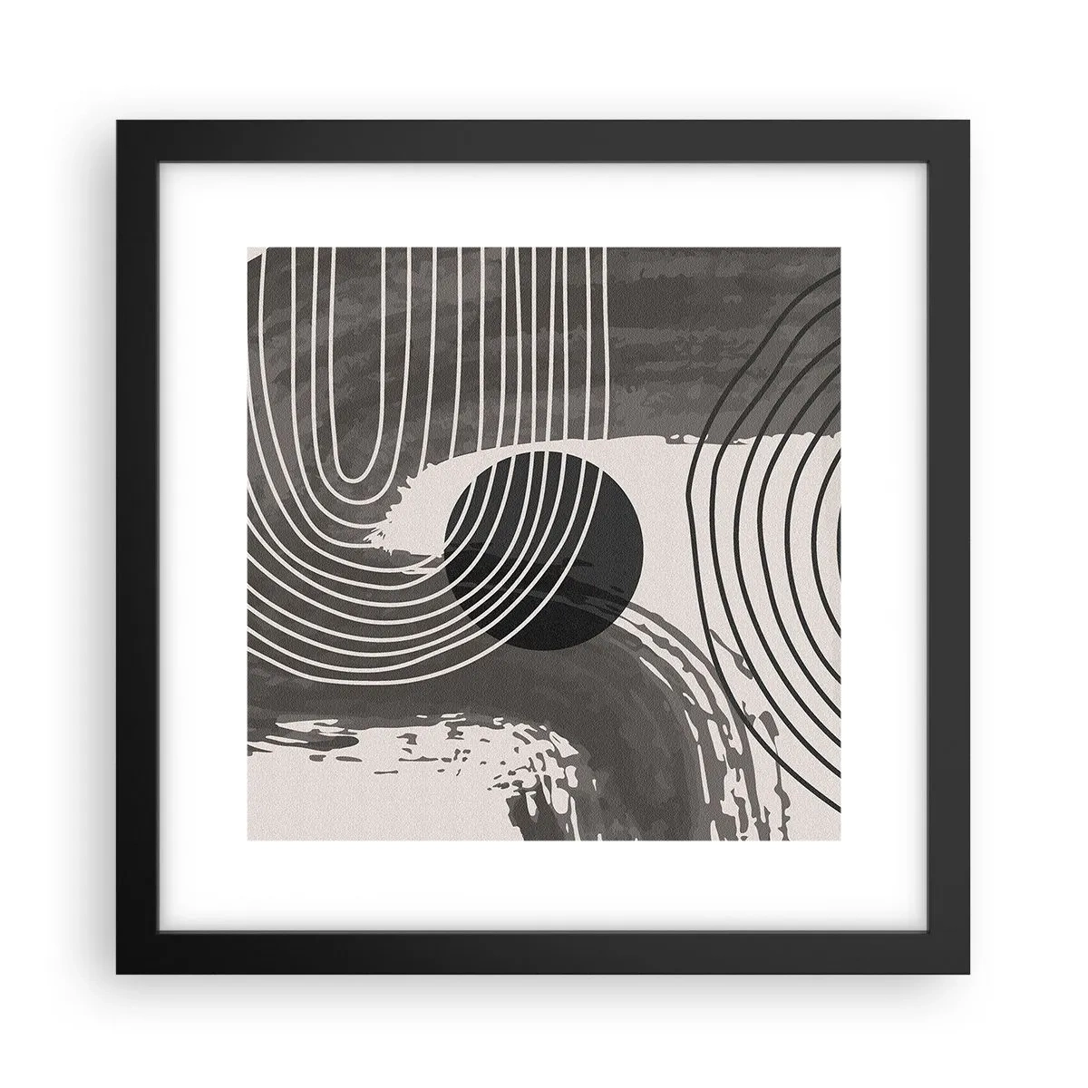 Affiche dans un cadre noir - Poster - L'ovale gagne - 30x30 cm