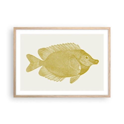 Affiche dans un chêne clair - Poster - Du poisson et c'est tout - 70x50 cm