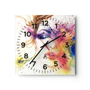 Horloge murale - Pendule murale - Vertiges arc-en-ciel - 30x30 cm
