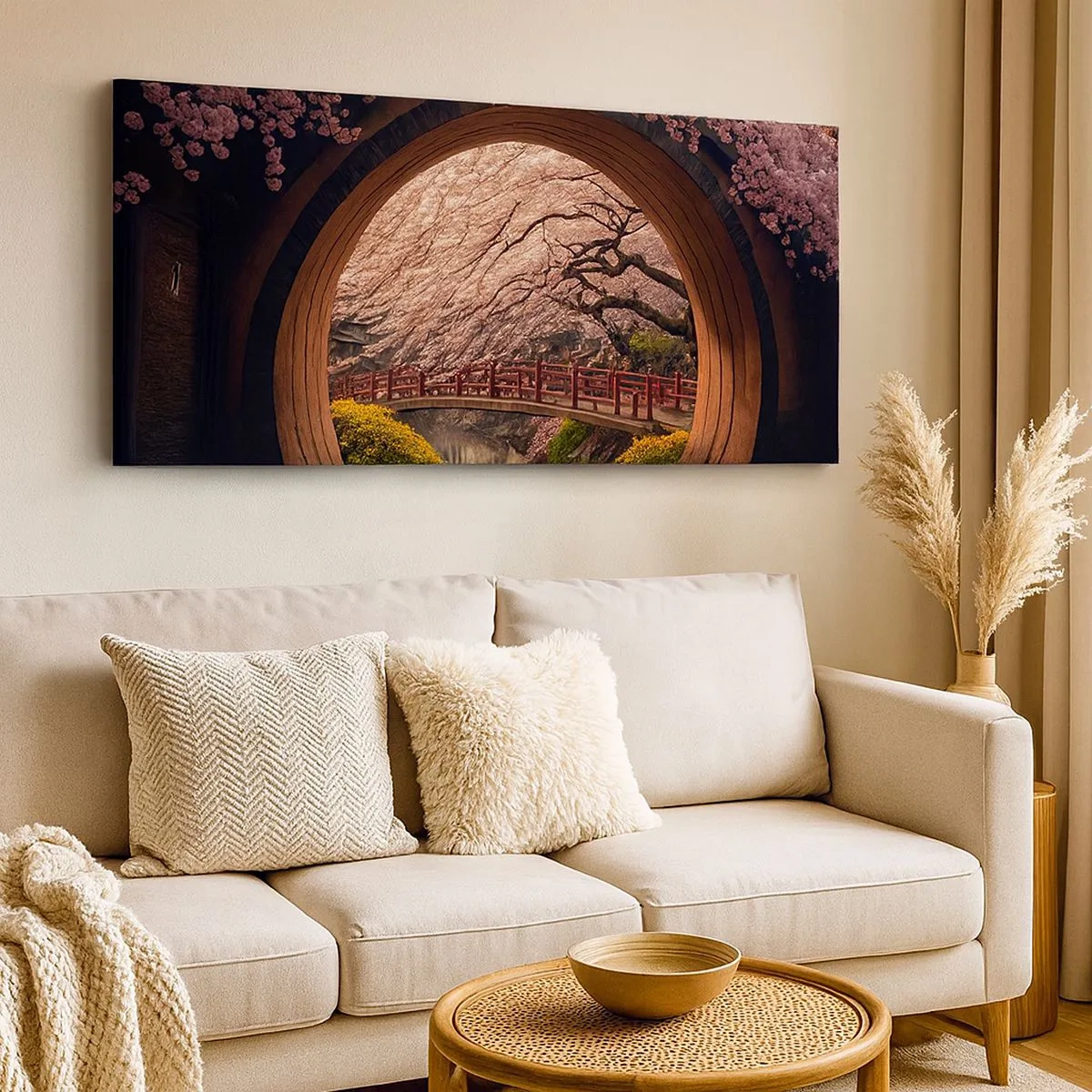 Impression sur toile - Image sur toile - Printemps japonais - 100x40 cm
