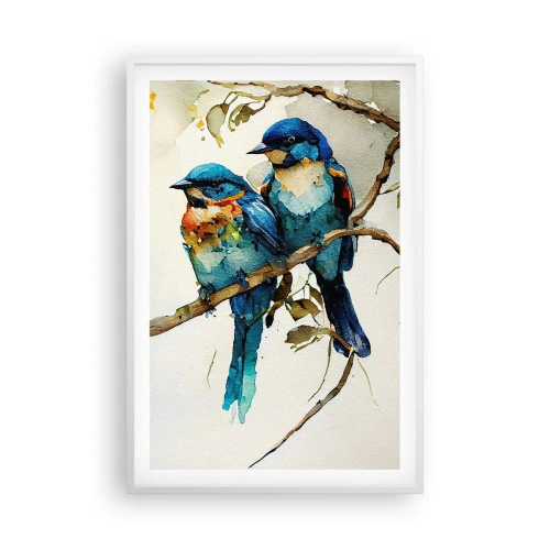 Affiche dans un cadre blanc - Poster - A-t-il été offensé ? - 61x91 cm