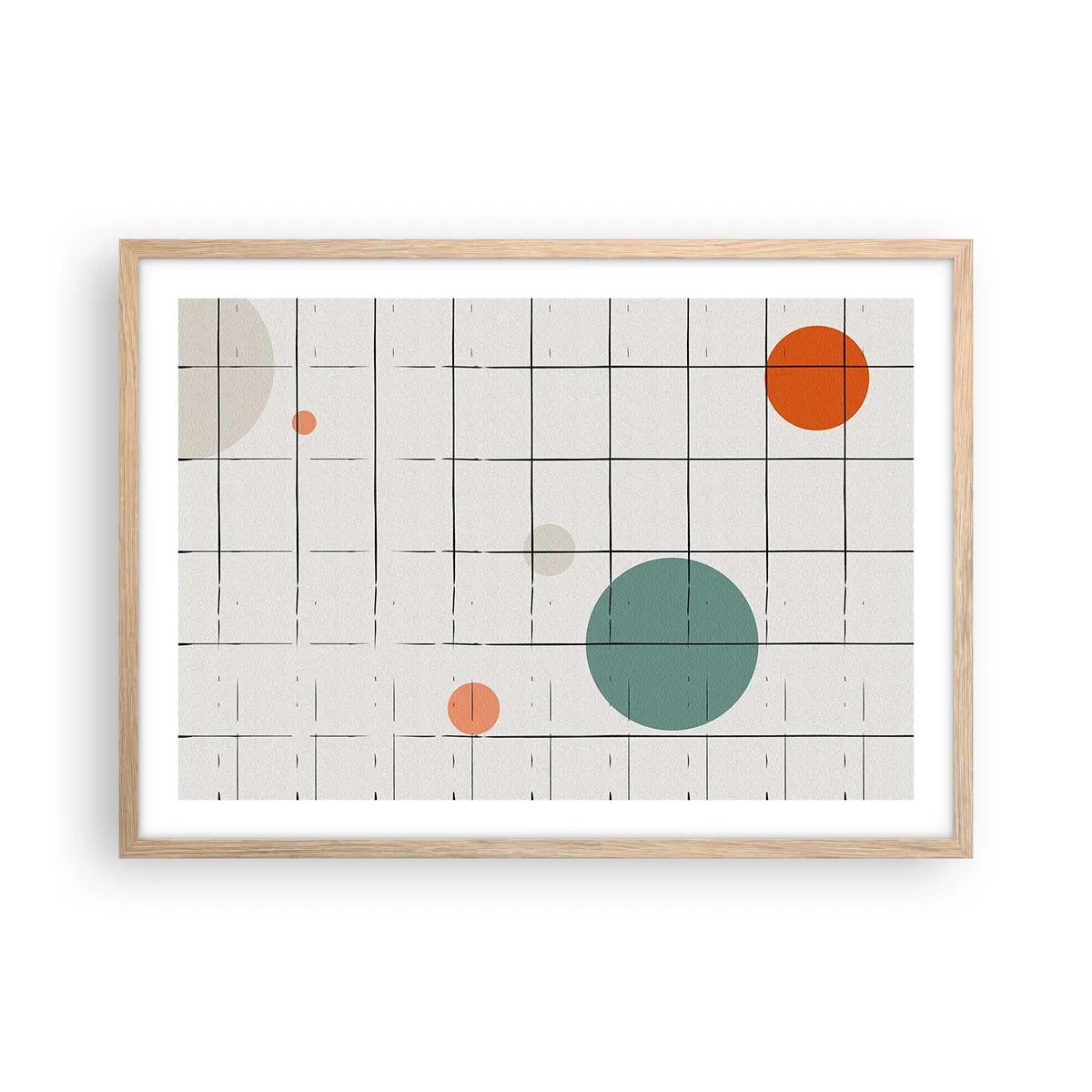 Affiche dans un chêne clair - Poster - Piégé. Nous ou eux ? - 70x50 cm