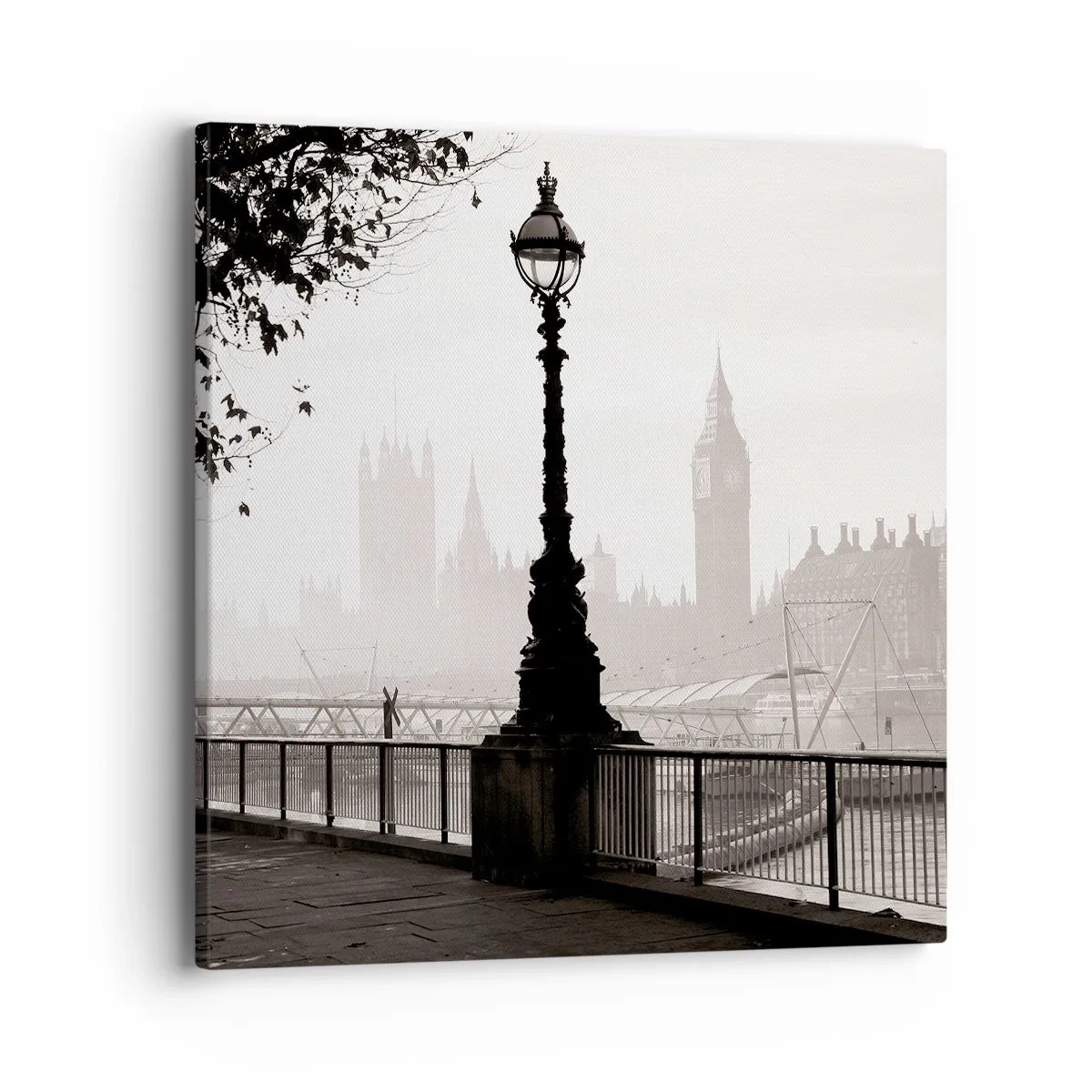 Impression sur toile - Image sur toile - Un matin londonien - 40x40 cm