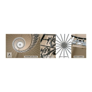 Échantillon de Papier Peint Autocollant Deluxe Sticker - À l'intérieur de la coquille - Escaliers, Bouclé, Ornement - 100x30 cm