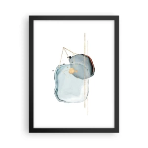 Affiche dans un cadre noir - Poster - Etude des gouttes - 30x40 cm