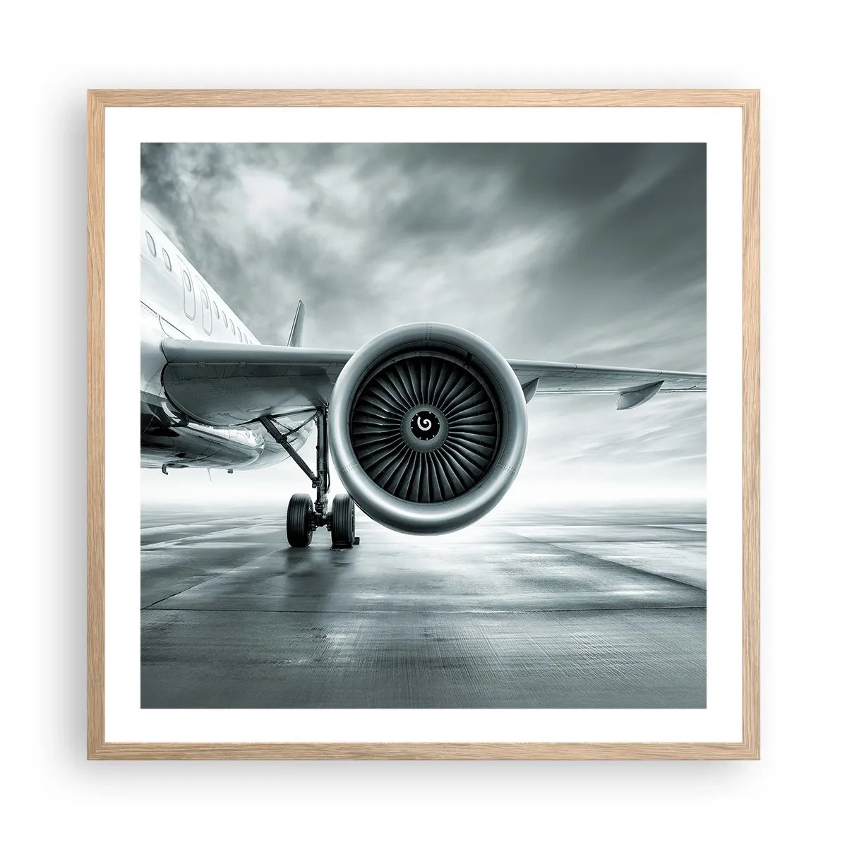 Affiche dans un chêne clair - Poster - Sent la force! - 60x60 cm
