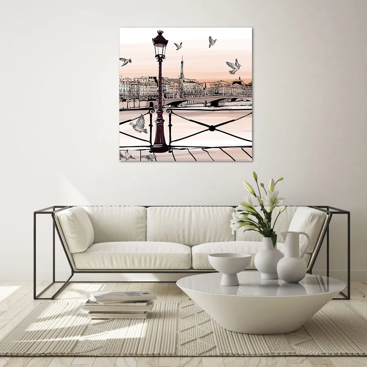 Impression sur verre - Image sur verre - Sur les toits de Paris - 30x30 cm