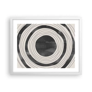 Affiche dans un cadre blanc - Poster - Droit au but - 50x40 cm