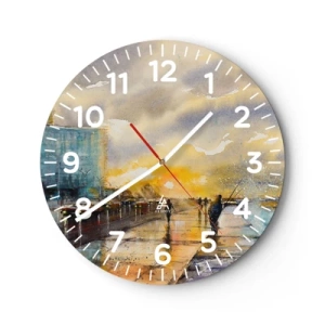 Horloge murale - Pendule murale - La vie sur le rivage - 30x30 cm