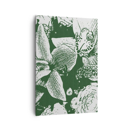 Impression sur toile - Image sur toile - Bouquet - le monde du vert - 70x100 cm