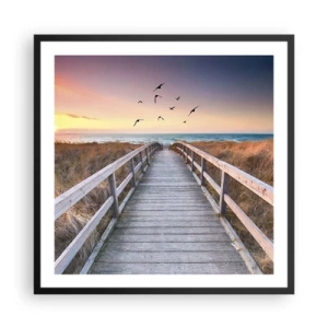 Affiche dans un cadre noir - Poster - Envol des espaces - 60x60 cm