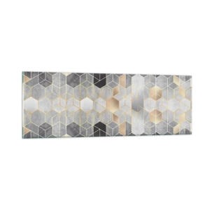 Impression sur verre - Image sur verre - Composition de diamants - 90x30 cm