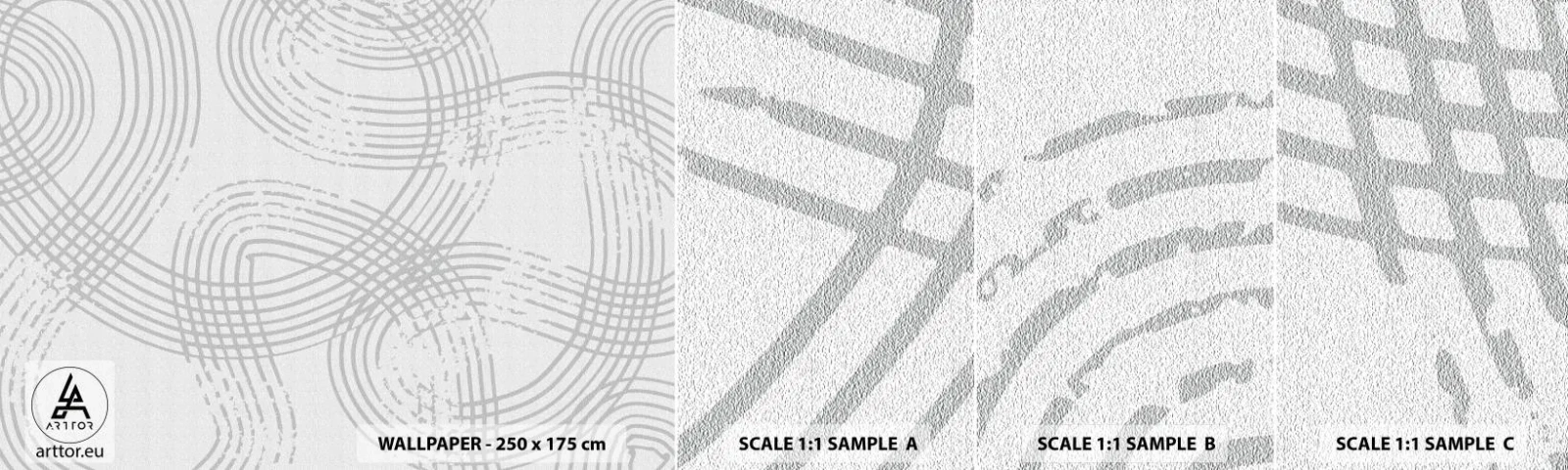 Échantillon De Papier Peint Standard Eco - Il n'y a pas de chemin droit - Minimalisme, Morceau, Brillant - 100x30 cm