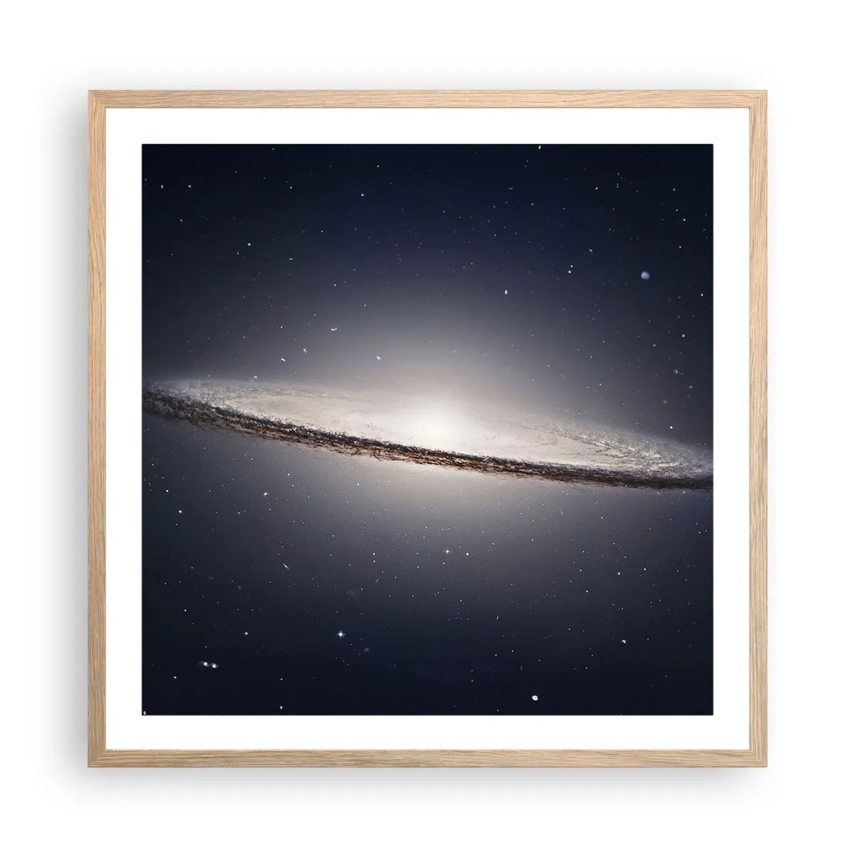 Affiche dans un chêne clair - Poster - Il y a bien longtemps, dans une galaxie très lointaine… - 60x60 cm