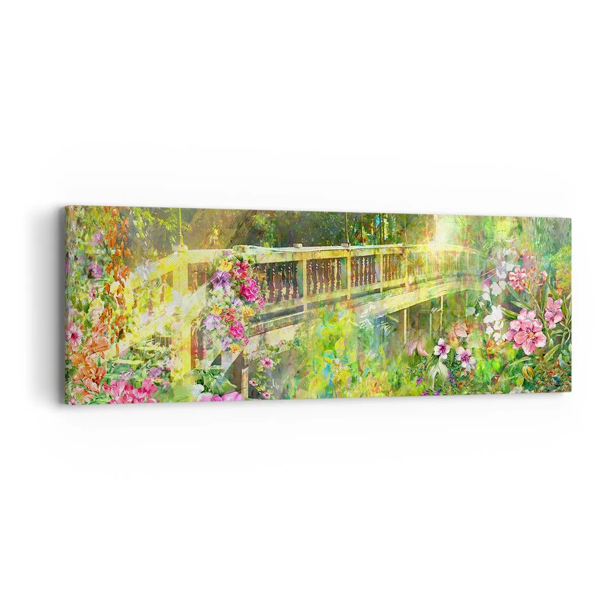 Impression sur toile - Image sur toile - Le soupire d'un pont de printemps - 90x30 cm