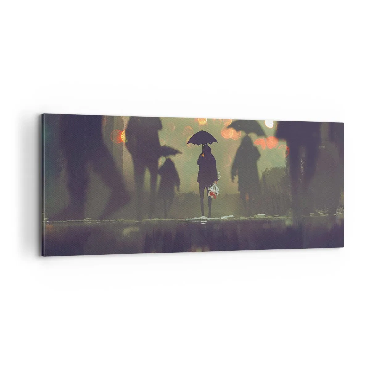 Impression sur toile - Image sur toile - Du point de vue d'une goutte de pluie - 100x40 cm