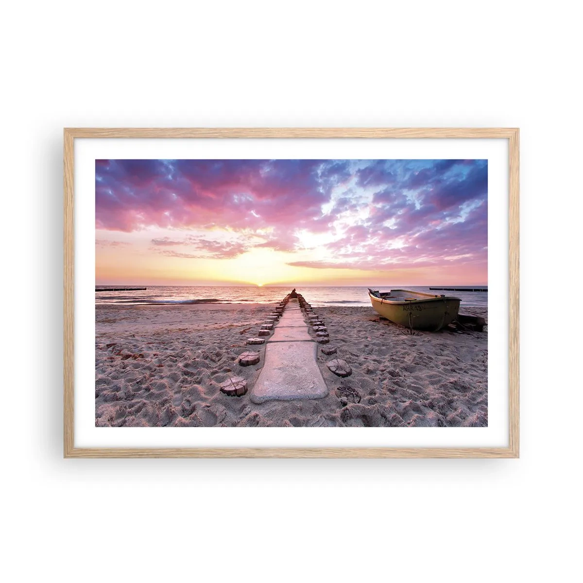 Affiche dans un chêne clair - Poster - Moment d'expérience profonde - 70x50 cm