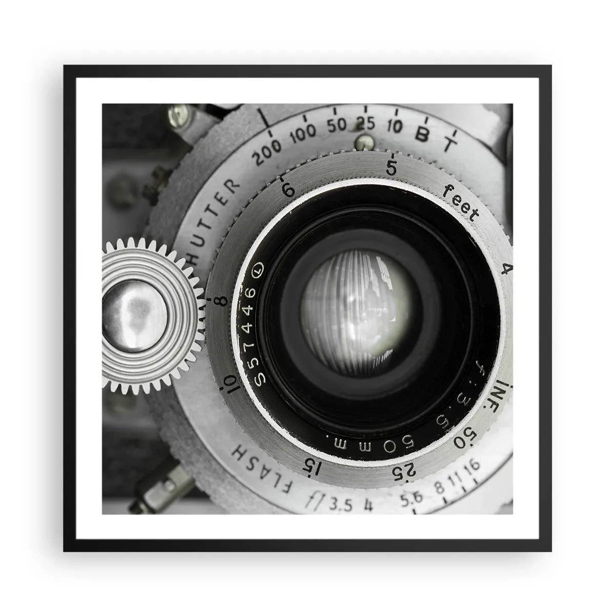 Affiche dans un cadre noir - Poster - Histoire d'Hollywood - 60x60 cm