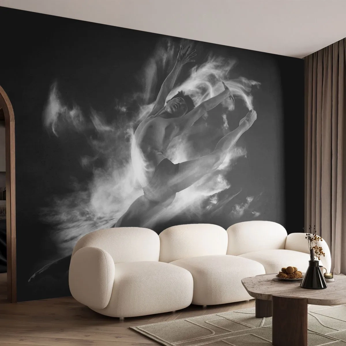 Papier Peint Photo Premium Canvas - Coincé en l'air - Danseur, Ballet, Culture - 350x256 cm