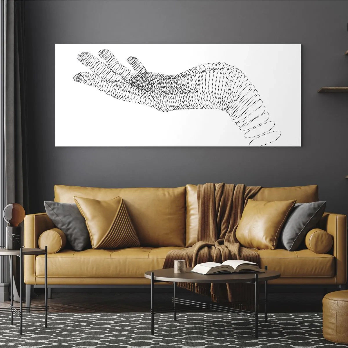 Impression sur verre - Image sur verre - La main ressort - 90x30 cm